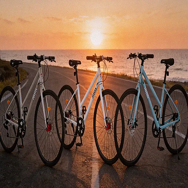 7 Speed 700C Hybrid Road Bike Disc Brake for Men Women City Daily Cycling