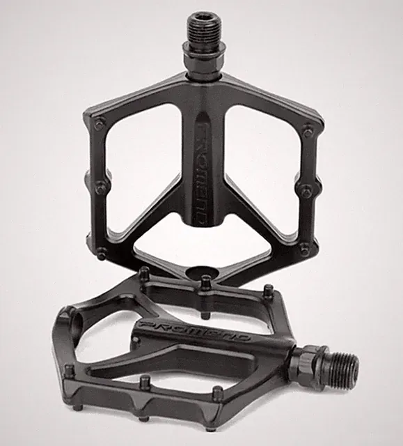 Bicycle Aluminum Flat pedals 9/16 Studded Road Gravel Mountain Bike Bmx Black