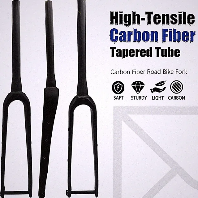 Carbon Fiber Road Bicycle Hard Fork Internal/External Cable Routing Fork 700*50C