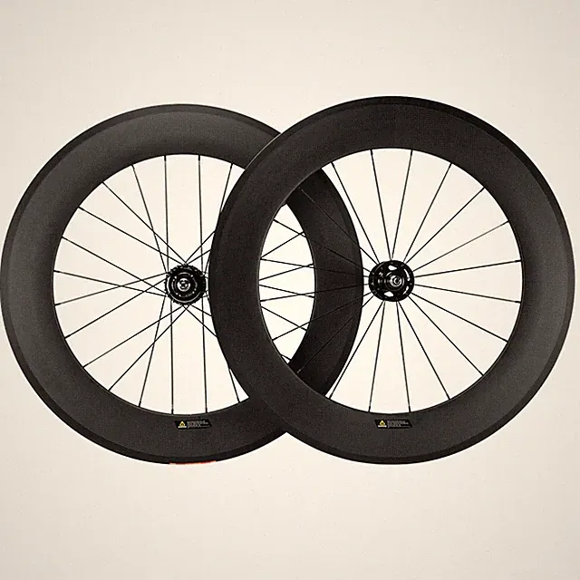 Clincher Track Fixed Gear Carbon Bicycle Wheelset Basalt Braking Surface 700C