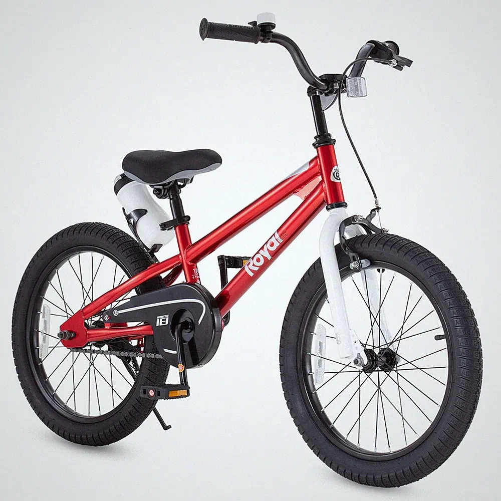 Kids Bike 18 Inch Freestyle BMX Bicycle Kickstand Red RoyalBaby RB18B-6R Boys