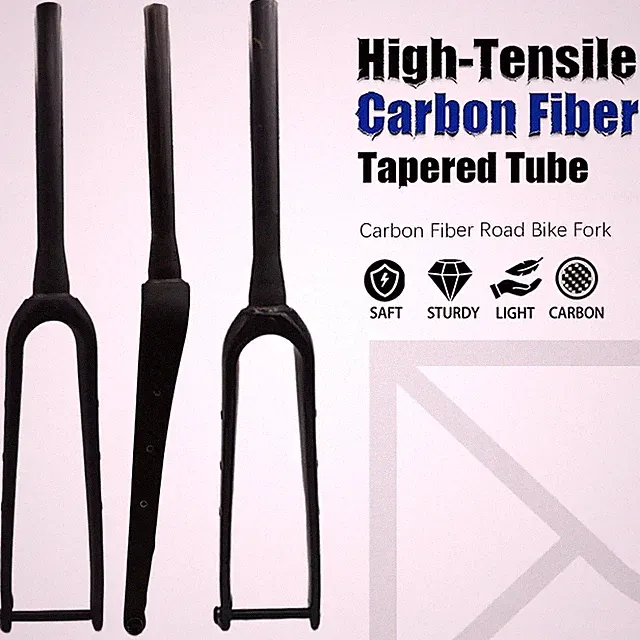 Road Gravel Bicycle Carbon Internal/External Cable Routing Front Fork 700*50C
