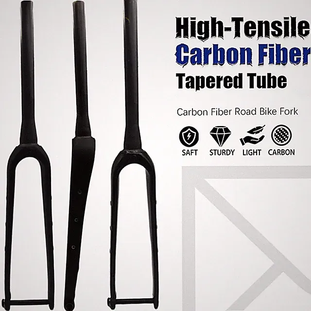 Tapered Carbon Fiber Road Bicycle Front Fork Gravel Bike 700*50C Front Fork